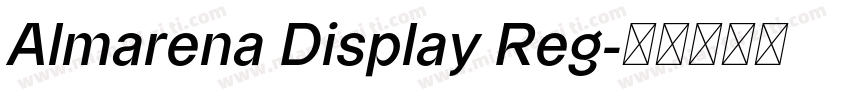 Almarena Display Reg字体转换